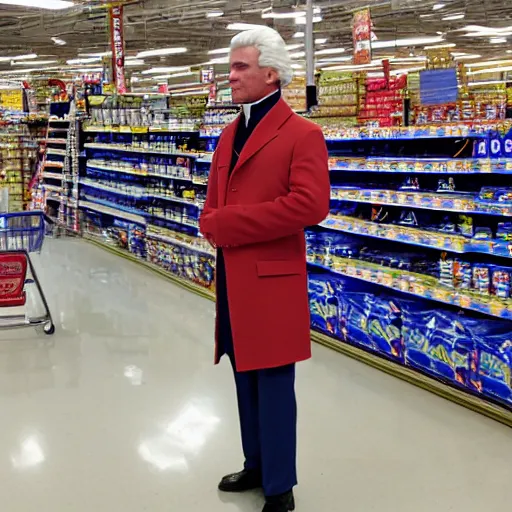 Prompt: thomas jefferson in a walmart