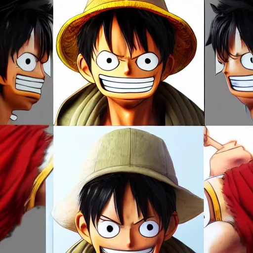 Prompt: photorealistic luffy in real life, random content position, details face content, details body content, medium long shot, highly content details, real human face content.