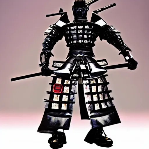 Prompt: a techno samurai