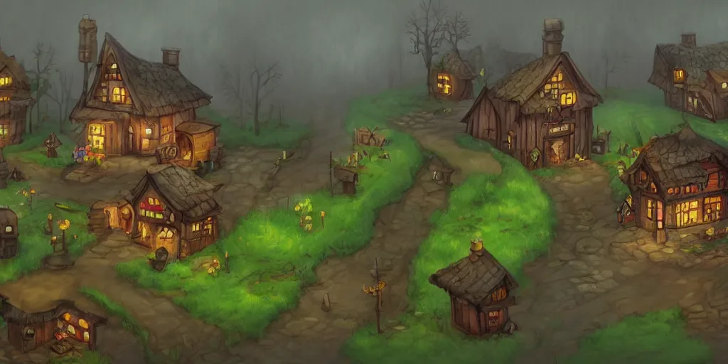 ArtStation - Albion Online : Swamp 2d Building concepts