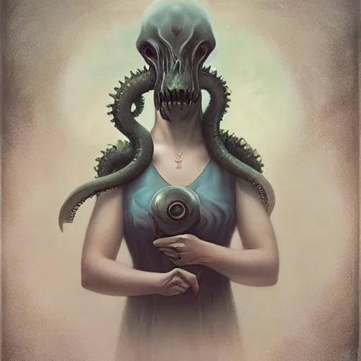 Image similar to lovecraftian monster by tom bagshaw