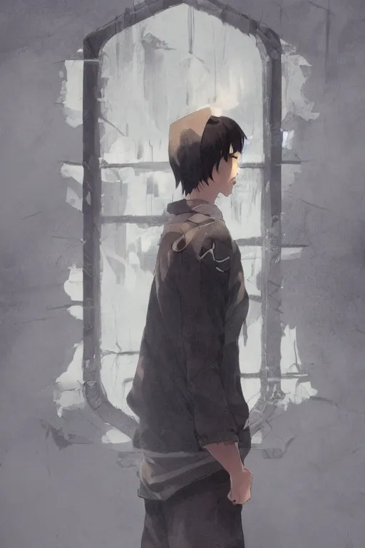 Image similar to anime key visual full body portrait character concept, young steve jobs anime, grimdark fantasy, trending pixiv fanbox, rule of thirds golden ratio, by greg rutkowski abigail larson makoto shinkai takashi takeuchi studio ghibli jamie wyeth