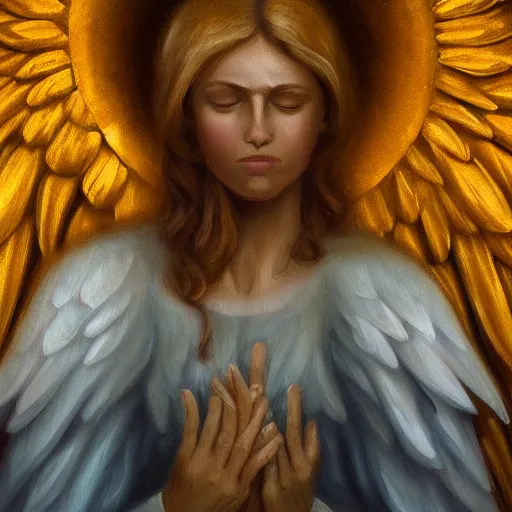 Prompt: a highly detaild oil painting of the bibical angel seraphim, 4 k, artstation