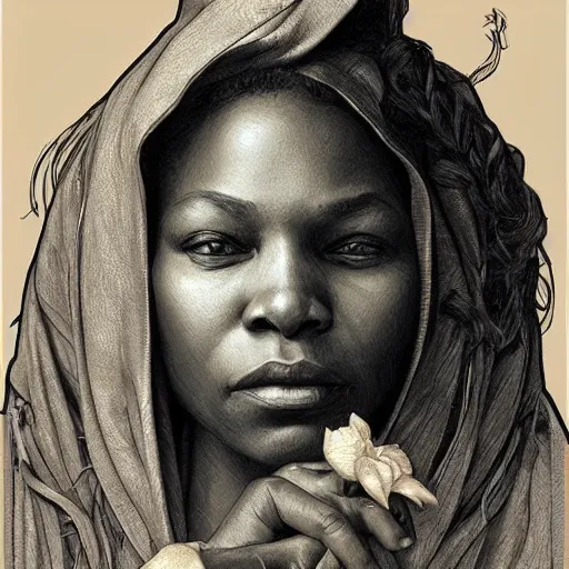 Prompt: amazing lifelike award winning pencil illustration of sister Mary Clarence trending on art station artgerm Greg rutkowski alphonse mucha cinematic