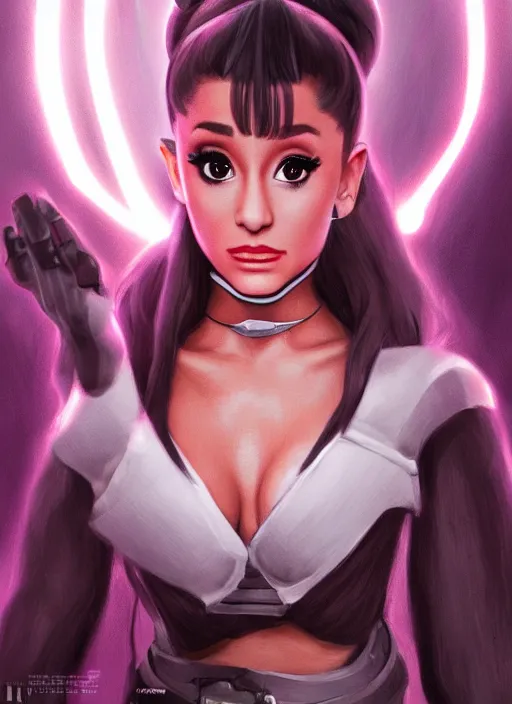 Image similar to Ariana Grande as an evil sith lord. Star Wars, artstation