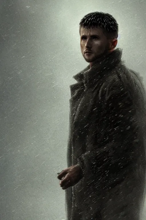 Image similar to concept art of a person from the film bladerunner 2 0 4 9