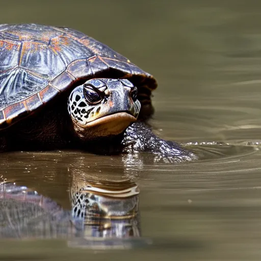 Image similar to Pope Francis blessing pond turtle, HD photography, Canon eos r3, 8k resolution, red ear slider, award winning, national geographic