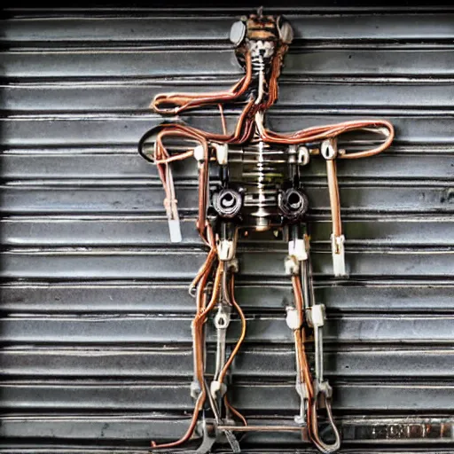 Image similar to photo. mechanical man