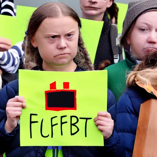 Prompt: greta thunberg is pissed