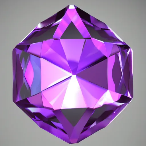 Prompt: 3 d render, close up of purple crystal