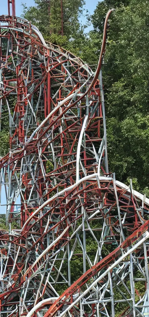 Image similar to a very unsafe rollercoaster