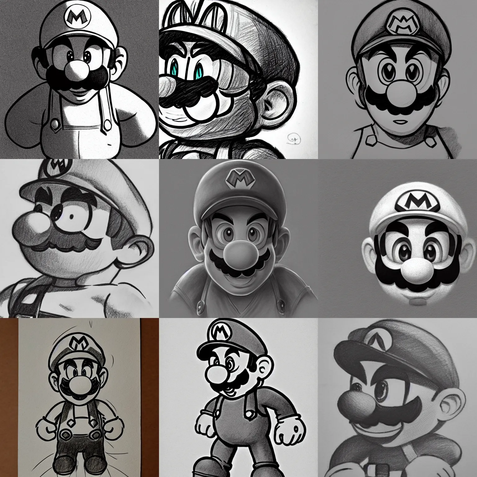Mario Drawing  A Step By Step Tutorial  Cool Drawing Idea