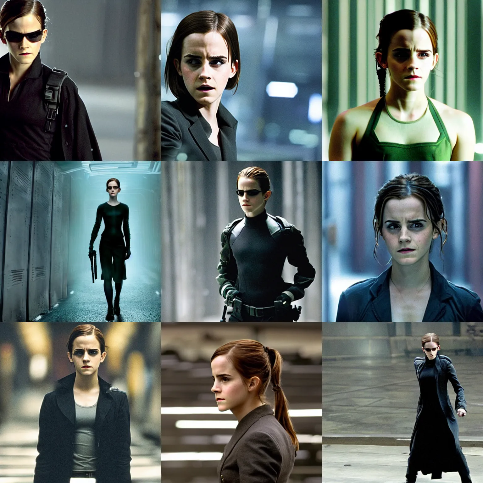 Prompt: Movie still of Emma Watson in The Matrix