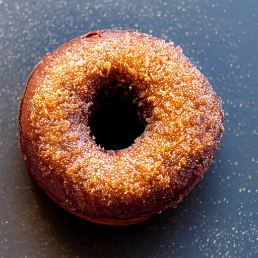 Prompt: delicious chocolate donut filled with custard