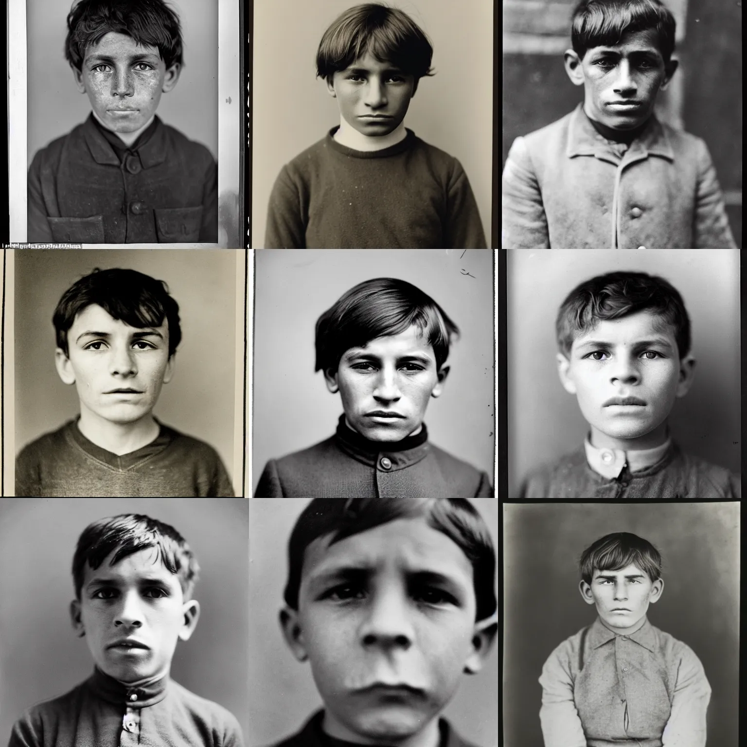 Prompt: facial portrait of a 1 2 year old boy, 1 9 1 6, photographed by stephen mccurry, national geograph