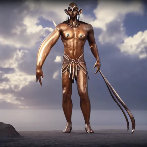 Prompt: a beautiful athletic male alien god that looks like shiva, unreal engine 5, cinematic, realistic