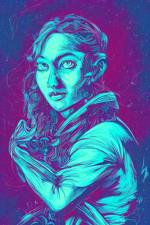 Image similar to portrait of jewel 🐢 dreamer in the style of Rob Lefield and Dan Mumford , trending on artstation, digital art,surrealism ,macro,blueprint ,vaporwave ,