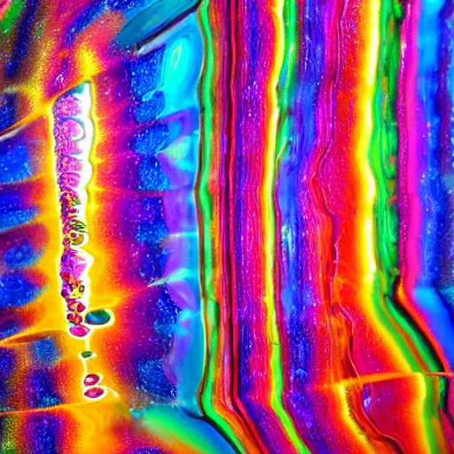 Prompt: glass colorful art relfection beauty refraction rainbow love