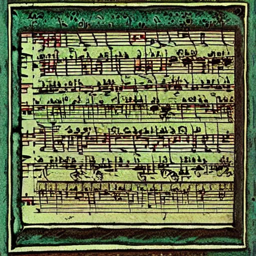 Image similar to botanical vaporwave medieval manuscript gif