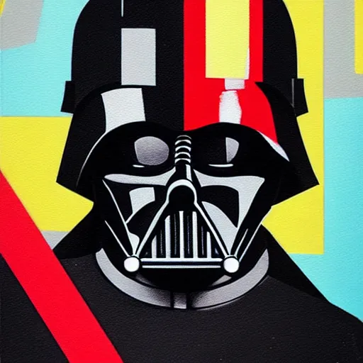 Prompt: Darth Vader profile picture by Sachin Teng, asymmetrical, Organic Painting , Matte Painting, meaningful, Powerful, geometric shapes, hard edges, graffiti, street art:2 by Sachin Teng:4