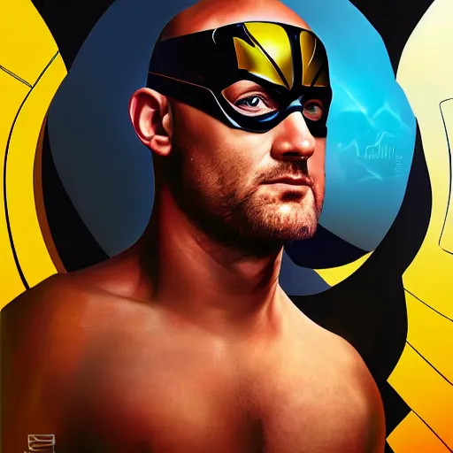 Prompt: johny sins as a superhero, hyper detailed masterpiece, digital art painting, hyper realism aesthetic