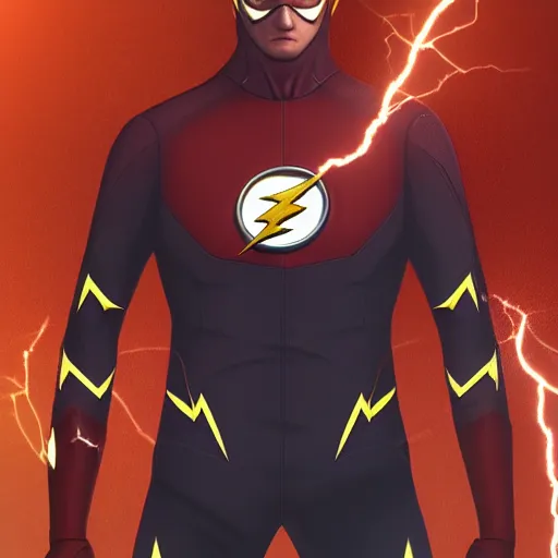 Prompt: a realistic digital art ultra detailed from mrbeast as the flash by Waya Steurbaut, full body camera shot, photo realistic, cinematic, nigt, moon ligth, close up shot