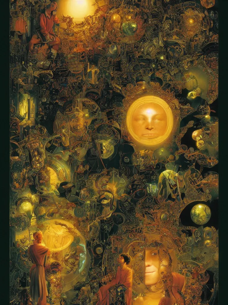 Prompt: Fortune Smiles on Those Who Imagine, by James C. Christensen and Wojciech Siudmak