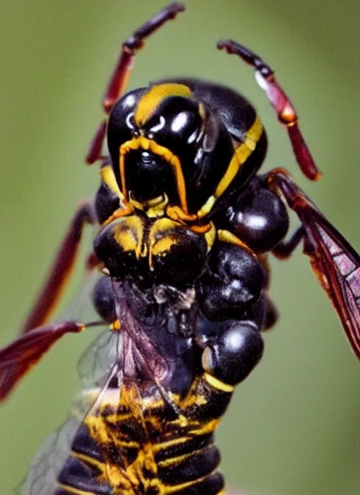 Prompt: wasp person body horror