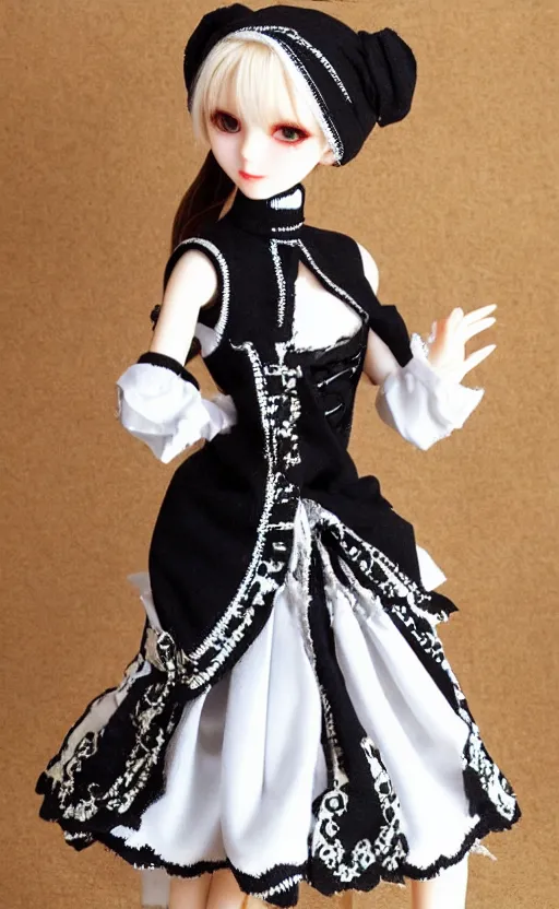 Image similar to dollfie in Sleeveless turtleneck baroque dress