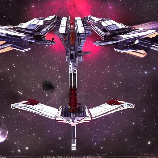 Prompt: an incredibly complex capital spaceship, Eve online, evangelion, detailed, intricate