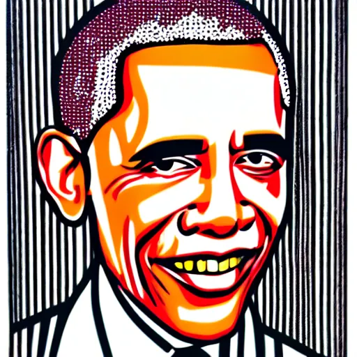 Image similar to obama by roy lichtenstein