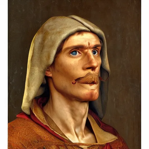 Image similar to Jerma985 in Ancient Rome, detailed, highly detailed, heroic, epic, complex, very detailed, realistic, HD quality, 8k resolution, body and headshot, Oil Painting, Italian Renaissance Painting of Jerma985, Italian Renaissance Painting Style, Renaissance Painting Style, Painting, Trending on Artstation