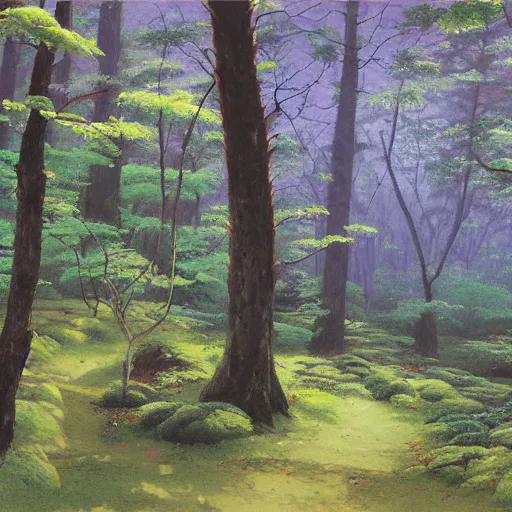 Prompt: kazuo oga painting, forest