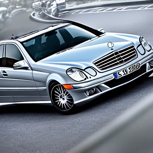 Prompt: mercedes w 2 0 4 2 5 0 in black, photo from advertisement, 8 k hyper realism