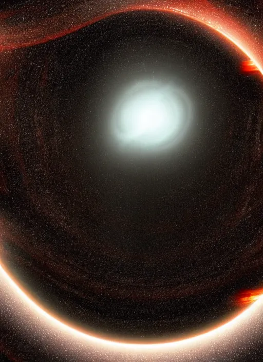 Image similar to Humanoid black hole, alien technology, see through, space