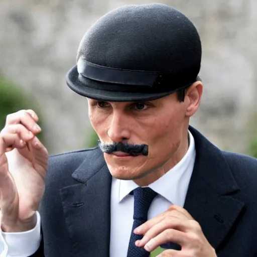 Image similar to spanish president pedro sanchez as a peaky blinder