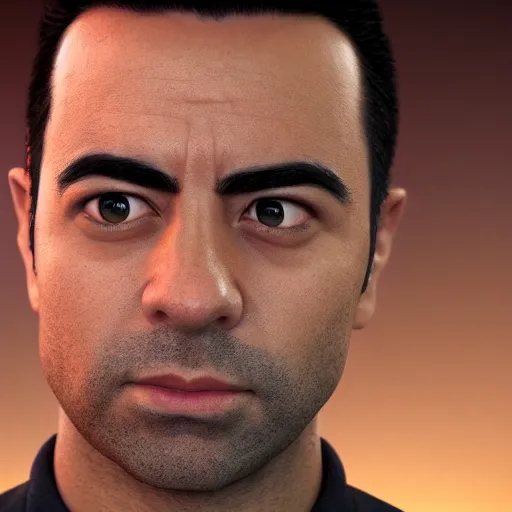 Image similar to xavi hernandez as an android, 4 k, unreal engine 4 render