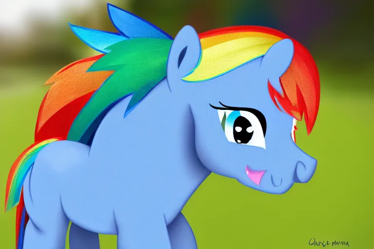 Prompt: Rainbow Dash, My Little Pony, 🐴🍑, cutie mark, equine photography