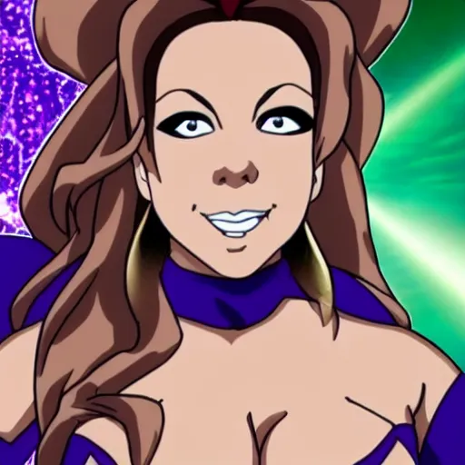 Image similar to mariah carey as an anime villain