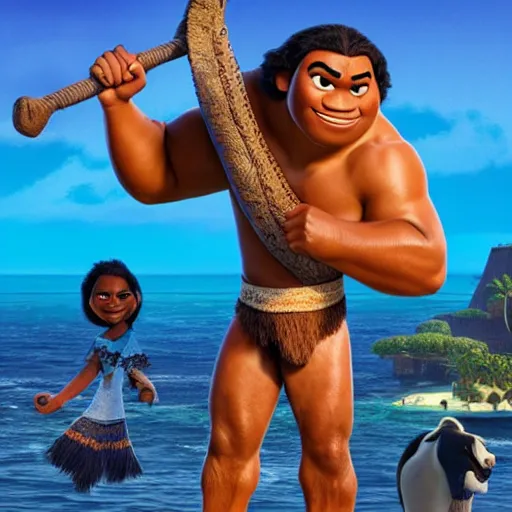 Image similar to obama in moana