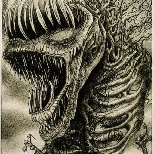 Prompt: horrifying yoshi drawn by junji ito, horror art, very detailed art, junji ito, zdislav beksinski