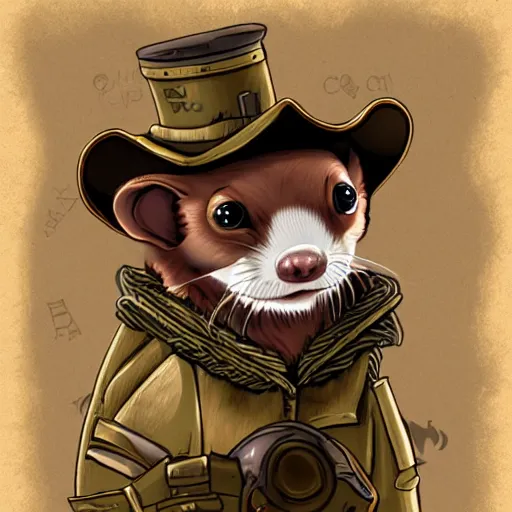 Image similar to steampunk ferret in tophet art