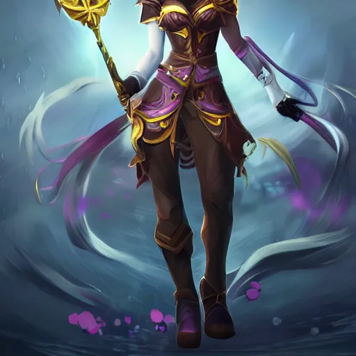 Image similar to Emma Watson in League of Legends. Legendary Skin. Digital Art