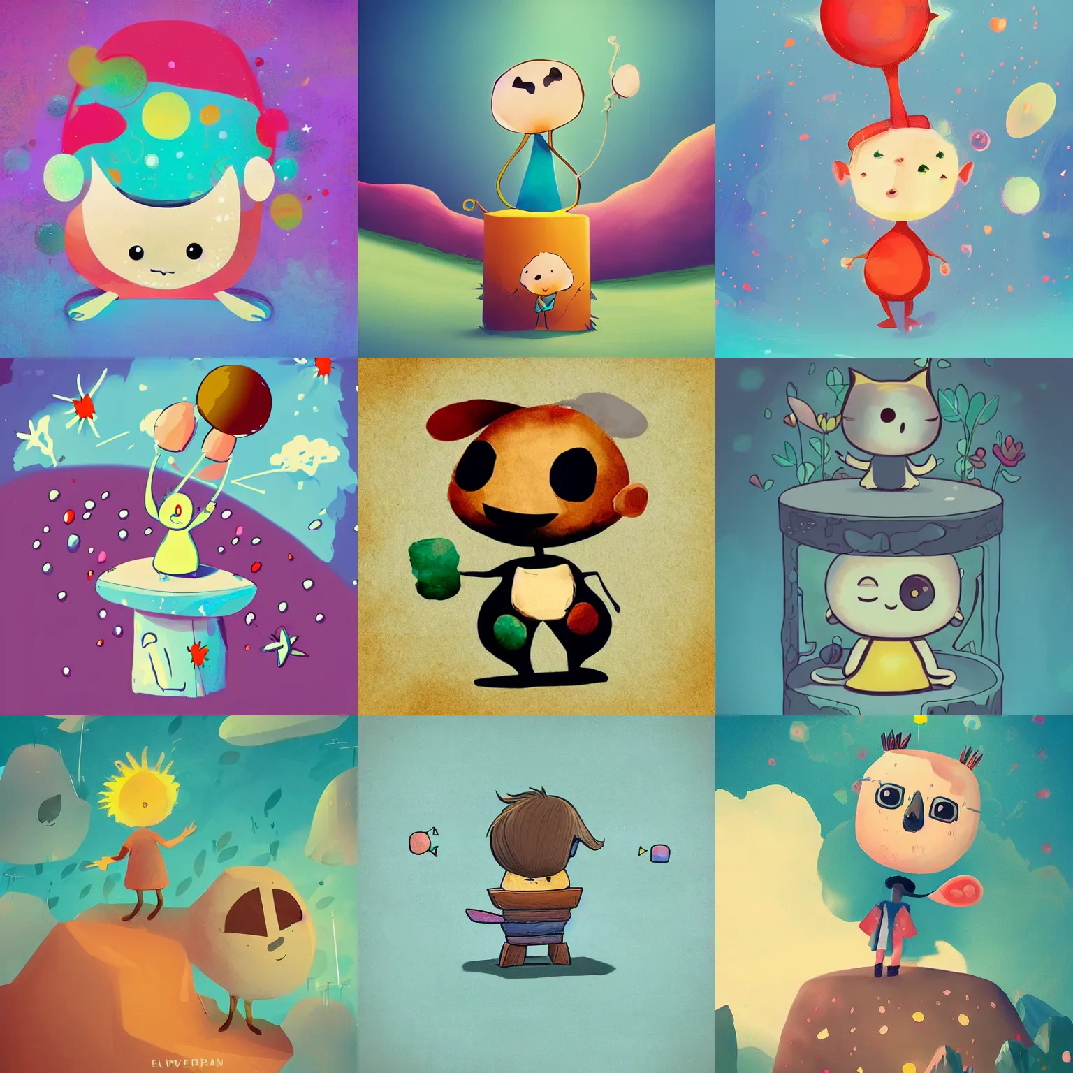 An Incredibly Adorable And Abstract Little Character Stable Diffusion 