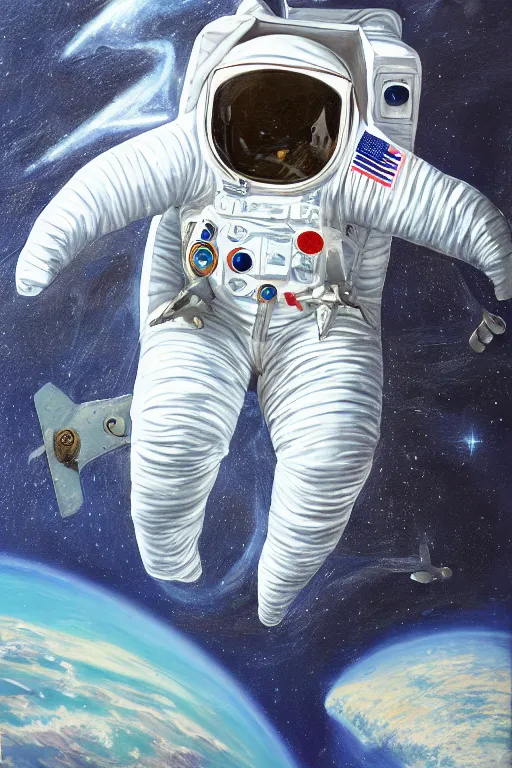 Image similar to whale shaped astronaut suit, oil on canvas, intricate, portrait, 8 k highly professionally detailed, hdr, cgsociety