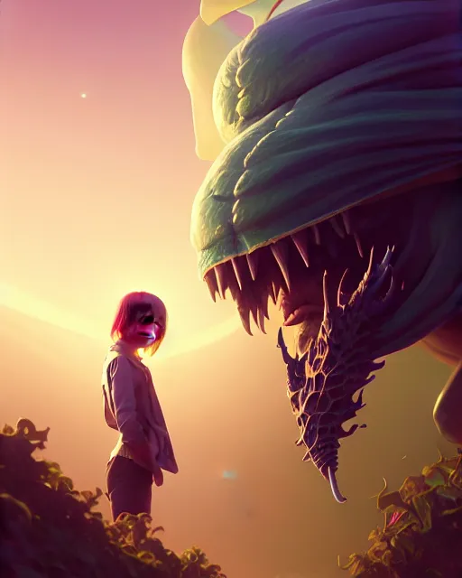 Image similar to highly detailed portrait of scarab monster, stephen bliss, unreal engine, greg rutkowski, loish, rhads, beeple, makoto shinkai and lois van baarle, ilya kuvshinov, rossdraws, tom bagshaw, alphonse mucha, global illumination, god rays, detailed and intricate environment