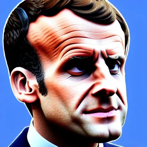 Prompt: Emmanuel Macron in the style of fortnite