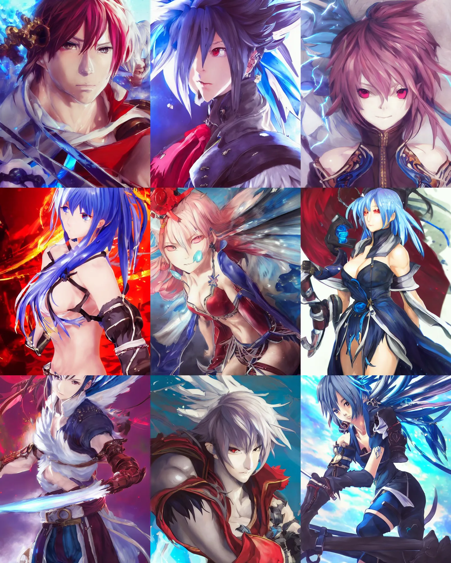 Prompt: an anime portrait of an azure fighter!! splash art!!! dungeon fighter online! blade and soul! soul calibur! guilty gear strive!!! by stanley artgerm lau, wlop, rossdraws, james jean, andrei riabovitchev, marc simonetti, and sakimichan, trending on artstation c 1 4. 6