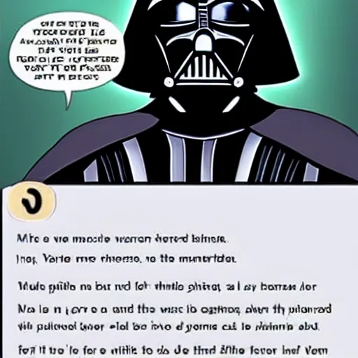 Prompt: darth vader using the force to do the taxes