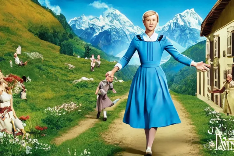 Prompt: still image from the sound of music by pixar, ultra detailed, finely detailed